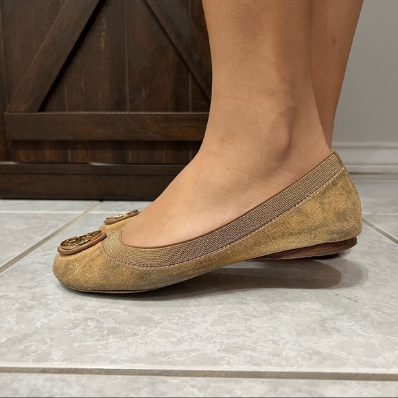 Tory Burch Shoes - Tory Burch Brown Caroline Flats